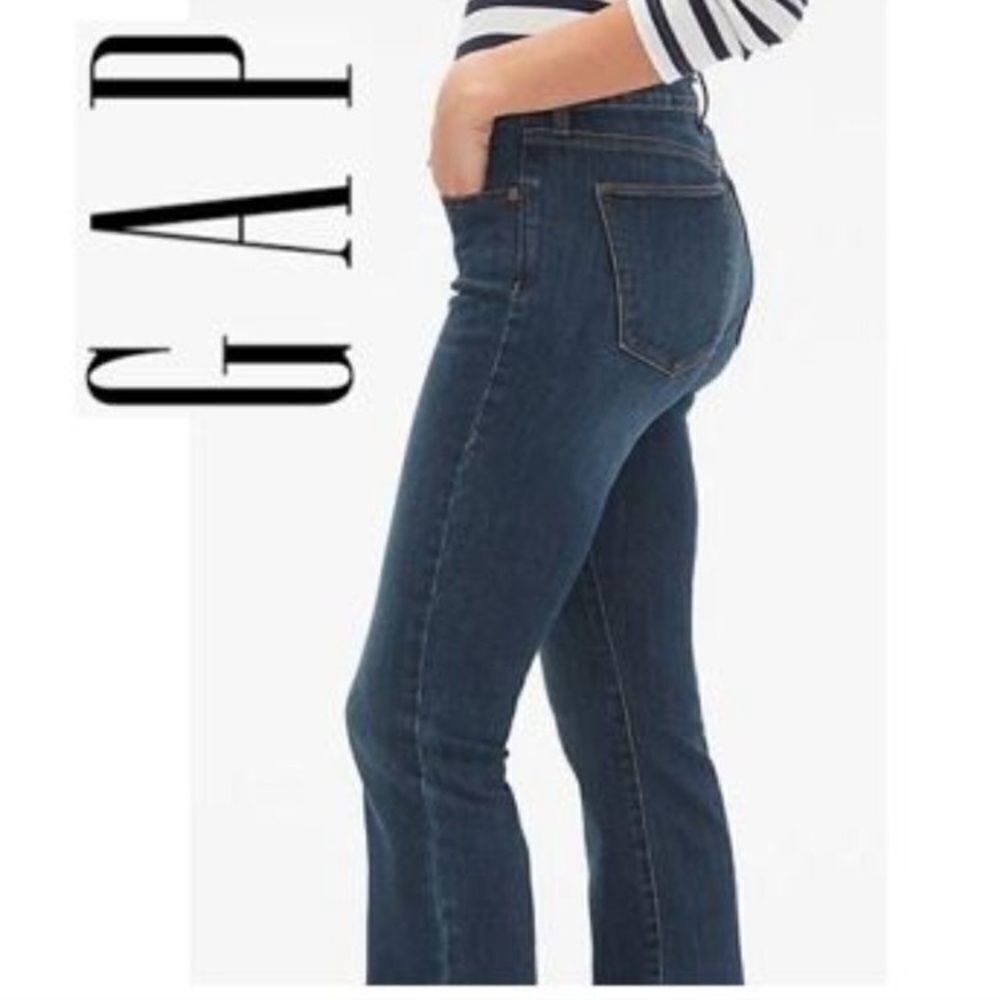 Gap Premium Curvy Straight Dark Wash Jeans- 8 Long